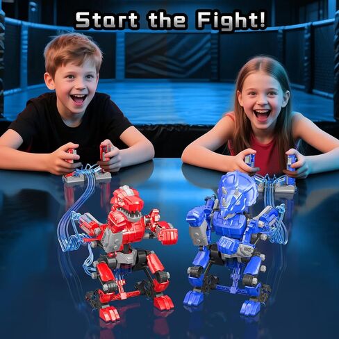 Hydraulic Boxing Bots Building Kit, STEM Educational Fighting Game Set, 2-Player Battle Robot Toy for Kids, Cool Birthday Gift for Boys Age 5 6 7 8 9 10 in Saudi Arabia
