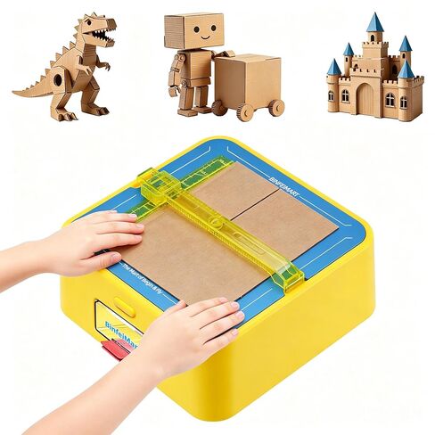 Safe Electric Kids Cardboard Cutter Toy|No Sharp Blades|Clean,Precise Cuts|STEM Building Kit and Engineering Workstation with Storage, Educational Art Set for Student, School & Home in Saudi Arabia