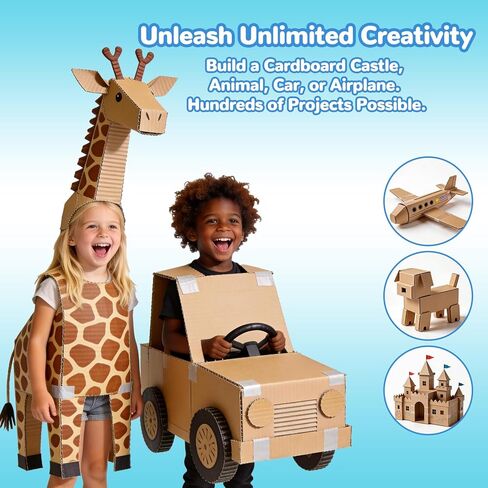 Safe Electric Kids Cardboard Cutter Toy|No Sharp Blades|Clean,Precise Cuts|STEM Building Kit and Engineering Workstation with Storage, Educational Art Set for Student, School & Home in Saudi Arabia