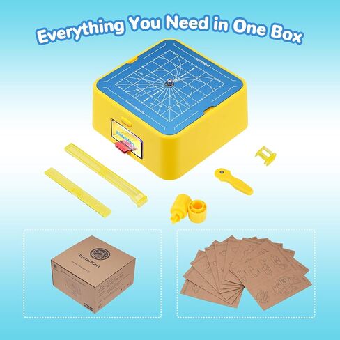 Safe Electric Kids Cardboard Cutter Toy|No Sharp Blades|Clean,Precise Cuts|STEM Building Kit and Engineering Workstation with Storage, Educational Art Set for Student, School & Home in Saudi Arabia
