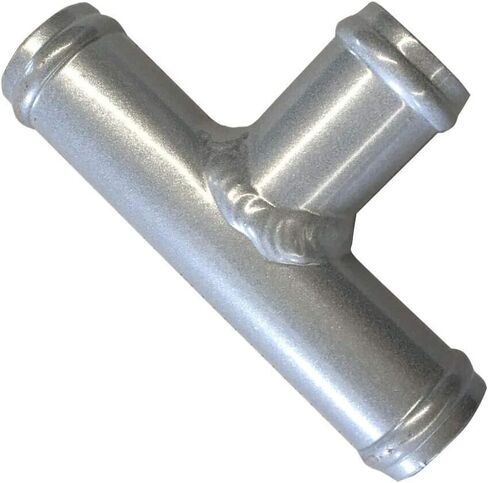 Universal 1" Aluminum Coolant T-Pipe Fitting 3-Way Radiator Fitting Hose Splice Silver in Saudi Arabia