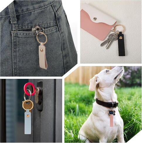 150 Pcs PU Leather Keychain Blanks, Laser Engraving and Stamping Blanks with Key Rings for DIY Crafts and Custom Key Fobs, Multicolor in Kuwait