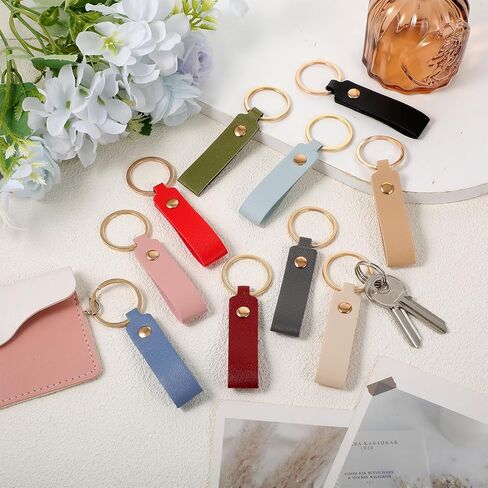 150 Pcs PU Leather Keychain Blanks, Laser Engraving and Stamping Blanks with Key Rings for DIY Crafts and Custom Key Fobs, Multicolor in Kuwait