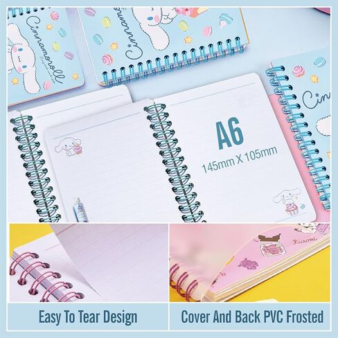 مجموعة هدايا قرطاسية لطيفة Kawaii Back to School بما في ذلك دفتر الملاحظات وقلم الرصاص Cas وقلم حبر جاف وملصقات حامل شارة الهوية وسلسلة المفاتيح المرجعية (الأزرق) in Kuwait