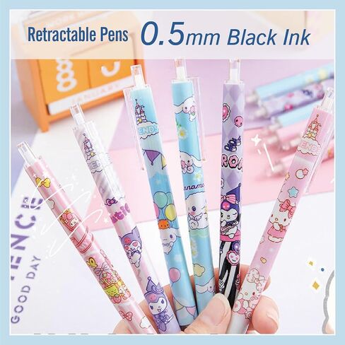 مجموعة هدايا قرطاسية لطيفة Kawaii Back to School بما في ذلك دفتر الملاحظات وقلم الرصاص Cas وقلم حبر جاف وملصقات حامل شارة الهوية وسلسلة المفاتيح المرجعية (الأزرق) in Kuwait