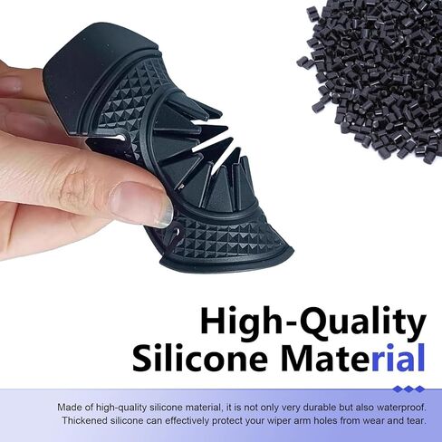 2 PCS Car Wiper Arm Hole Protection Pad, Wiper Dustproof Cover Protective Guards, Wiper Hole Anti-Block Anti-Leaf Hexagon Seal Cover, Universal for Cars SUVs Trucks in Saudi Arabia