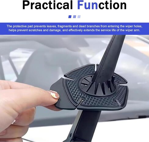 2 PCS Car Wiper Arm Hole Protection Pad, Wiper Dustproof Cover Protective Guards, Wiper Hole Anti-Block Anti-Leaf Hexagon Seal Cover, Universal for Cars SUVs Trucks in Saudi Arabia