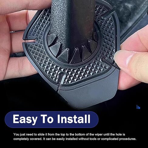 2 PCS Car Wiper Arm Hole Protection Pad, Wiper Dustproof Cover Protective Guards, Wiper Hole Anti-Block Anti-Leaf Hexagon Seal Cover, Universal for Cars SUVs Trucks in Saudi Arabia