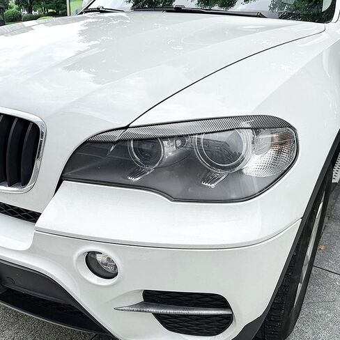 2008-2013 X5 E70 Headlight Car Eyelids Front Set Lamp Covers Eyebrows for BMW Parts (Carbon Fiber Color) in Saudi Arabia