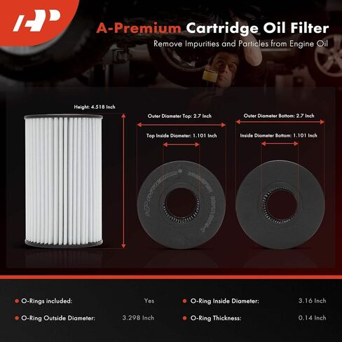 A-Premium 20K Miles Upgrated Protection Oil Filter Compatible with Toyota & Lexus Models - Tundra, IS F, Sequoia, RC F, Land Cruiser, LX570, LC500, GS F, IS500 in Kuwait