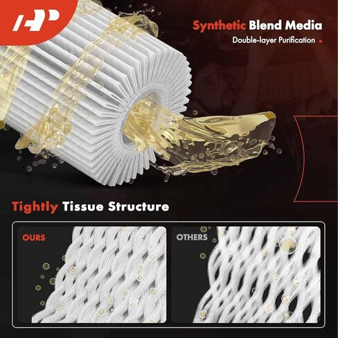 A-Premium 20K Miles Upgrated Protection Oil Filter Compatible with Toyota & Lexus Models - Tundra, IS F, Sequoia, RC F, Land Cruiser, LX570, LC500, GS F, IS500 in Kuwait