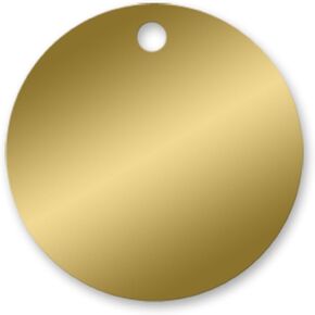 Brass Tags - 1-1/2 inch Circle - .020 - Pk/25 in Saudi Arabia
