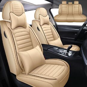 Leather Car Seat Covers for Toyota Tacoma 2006-2024,Car Seat Covers Full Set,Seat Covers with Safety,Waterproof Seat Cover Compatible Airbag(5pcs Black&Red Standard) in Saudi Arabia