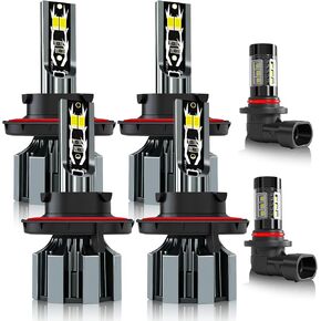 Fit For F250 F350 F450 F550 Super Duty (2005-2022) Light Bulbs Combo, Hi & Lo Beam Bulbs+ Fog Lights Bulbs Kit, 6500K White, Plug and play, Pack of 6 in Saudi Arabia
