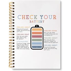 huester Mental Health Office Boho Notebook Journal, Psychologist Therapist Gift Journal for Women, Therapy Notebooks for Note Taking, Positive Affirmations Hardcover Spiral Notebook, 5.5x8.3 Inch in Saudi Arabia