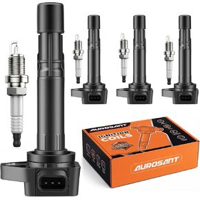 Set of 4 Ignition Coil Pack and Spark Plugs Compatible with 1.7L L4 2001 2002 2003 2004 2005 Honda Civic 1.7 Replaces UF400 C1460 in Saudi Arabia
