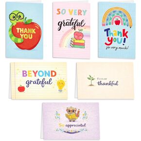 Teacher Thank You Cards with Envelopes 12 Set Teacher Appreciation Gifts In Bulk Cute Thank You Notes with Envelopes Set Thank You Cards for Teacher's Day Graduation Christmas Valentine's Day in Saudi Arabia