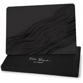 Air Glass Gaming Mouse Pad, 2mm Ultra-Thin Hard Glass Mousepad, Smooth Fast Glide, 2.5D Rounded Edges, Anti-Slip Base, Easy-Clean Surface for FPS Gaming & Work, Midnight Flow, 400x300mm in Saudi Arabia