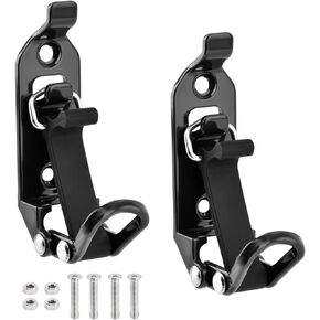 2Pcs Shovel Mount for Roof Rack, Heavy Duty Metal & Rubber Tool Holder, Adjustable Clamp Fits 17-44mm Diameter for Axe, Hammer, Off-Road Trucks, RVs, Trailers(Color:Black) in Saudi Arabia