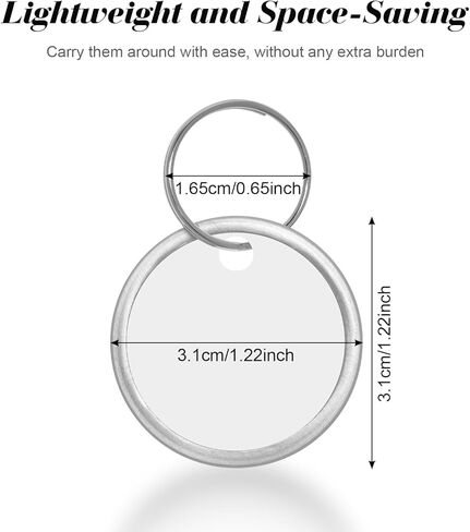 180 Pieces Metal Rim Tags Round Key Chain Tags with Split Rings Writable White Paper Labels Plastic Sturdy Lightweight Key Item Identifiers for Door Keys and Car Keys in Saudi Arabia