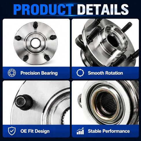 Pair 513336 Front Wheel Hub Bearing Assembly 5 Lugs with ABS Fit for Nissan Juke 2011-2017, Nissan Leaf 2011-2012 in Saudi Arabia