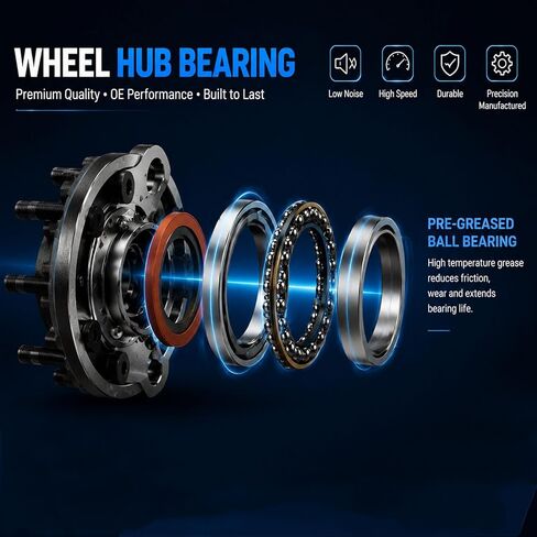 Pair 513336 Front Wheel Hub Bearing Assembly 5 Lugs with ABS Fit for Nissan Juke 2011-2017, Nissan Leaf 2011-2012 in Saudi Arabia