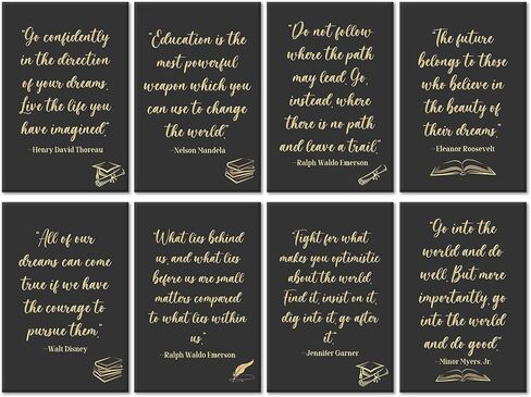 24 Pack Graduation Quotes Cards, Inspirational Note Graduation Cards Bulk with Envelopes and Stickers, Boxed Grad Gifts for College & High School Graduates in Saudi Arabia