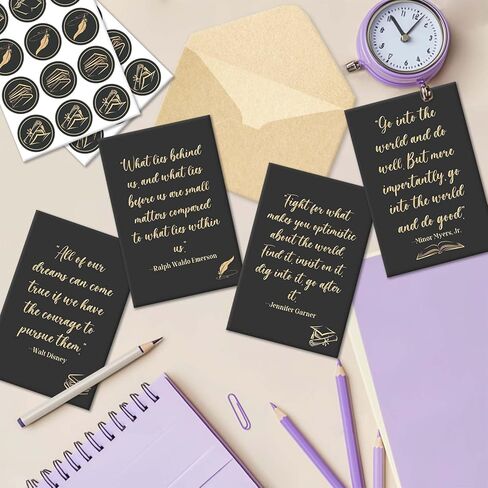 24 Pack Graduation Quotes Cards, Inspirational Note Graduation Cards Bulk with Envelopes and Stickers, Boxed Grad Gifts for College & High School Graduates in Saudi Arabia