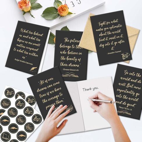 24 Pack Graduation Quotes Cards, Inspirational Note Graduation Cards Bulk with Envelopes and Stickers, Boxed Grad Gifts for College & High School Graduates in Saudi Arabia