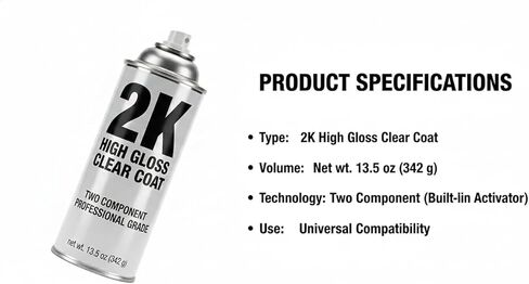 Scratch Fix® Professional 2K Clear Coat Spray Paint, High Gloss Automotive Clearcoat Aerosol, Scratch & UV Resistant, Fast‑Drying 2‑Part Epoxy, Easy Activation, Pro‑Grade Spray Gun Finish in Saudi Arabia