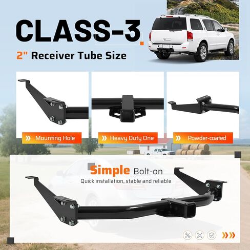 Class 3 Trailer Tow Hitch 2" Receiver Compatible with 2005-2015 Nissan Armada 2004-2010 Infiniti QX56 2004 Nissan Pathfinder in Saudi Arabia