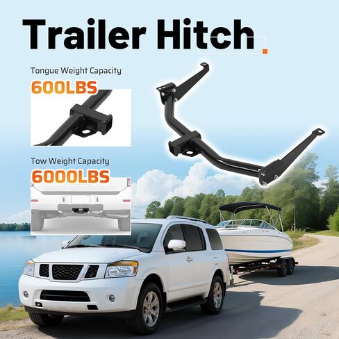 Class 3 Trailer Tow Hitch 2" Receiver Compatible with 2005-2015 Nissan Armada 2004-2010 Infiniti QX56 2004 Nissan Pathfinder in Saudi Arabia
