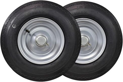 2 Pack - 1" Bearing Log Splitter Wheel and Tire 4.80" Wide X 8.0" Diameter - Silver in Saudi Arabia