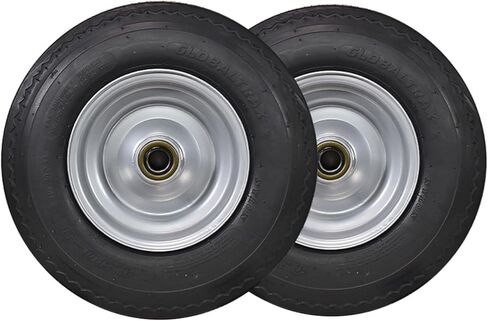 2 Pack - 1" Bearing Log Splitter Wheel and Tire 4.80" Wide X 8.0" Diameter - Silver in Saudi Arabia