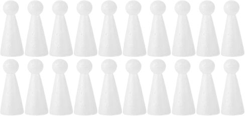 Cabilock Craft Foam مخروط شجرة عيد الميلاد شجرة عيد الميلاد البيضاء رغوة البوليسترين الأشكال المخروطية 15 سم 20 قطعة دمية ربط غير مكتملة لطاولة العطلات المركزية DIY مشاريع ترتيبات الزهور in Kuwait