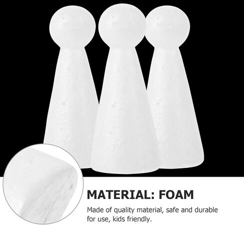 Cabilock Craft Foam مخروط شجرة عيد الميلاد شجرة عيد الميلاد البيضاء رغوة البوليسترين الأشكال المخروطية 15 سم 20 قطعة دمية ربط غير مكتملة لطاولة العطلات المركزية DIY مشاريع ترتيبات الزهور in Kuwait