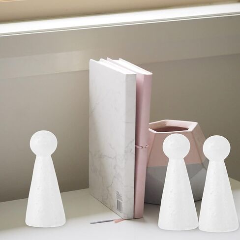 Cabilock Craft Foam مخروط شجرة عيد الميلاد شجرة عيد الميلاد البيضاء رغوة البوليسترين الأشكال المخروطية 15 سم 20 قطعة دمية ربط غير مكتملة لطاولة العطلات المركزية DIY مشاريع ترتيبات الزهور in Kuwait