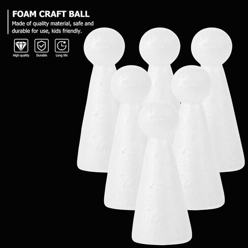 Cabilock Craft Foam مخروط شجرة عيد الميلاد شجرة عيد الميلاد البيضاء رغوة البوليسترين الأشكال المخروطية 15 سم 20 قطعة دمية ربط غير مكتملة لطاولة العطلات المركزية DIY مشاريع ترتيبات الزهور in Kuwait