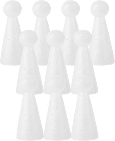 Cabilock Craft Foam مخروط شجرة عيد الميلاد شجرة عيد الميلاد البيضاء رغوة البوليسترين الأشكال المخروطية 15 سم 20 قطعة دمية ربط غير مكتملة لطاولة العطلات المركزية DIY مشاريع ترتيبات الزهور in Kuwait