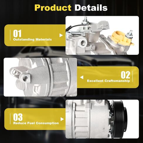 CO29182C Air Conditioning AC Compressor with Clutch Compatible with Ram 1500 5.7L 2014-2018, Ram 1500 Classic 5.7L 2014-2014,Replaces CO-29182C, 198380 in Saudi Arabia