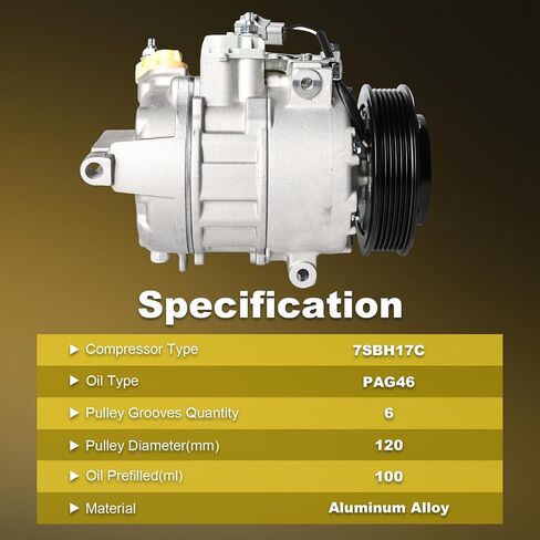 CO29182C Air Conditioning AC Compressor with Clutch Compatible with Ram 1500 5.7L 2014-2018, Ram 1500 Classic 5.7L 2014-2014,Replaces CO-29182C, 198380 in Saudi Arabia