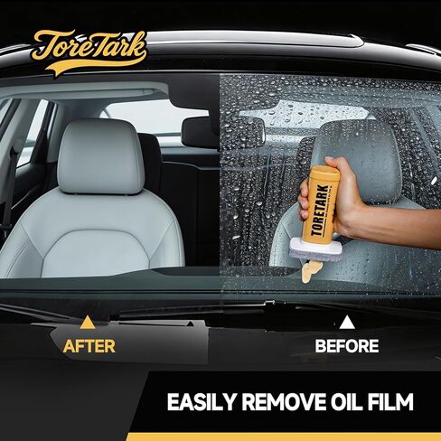 Handheld Glass Oil Film Remover for Car Window, Automotive Oil Film Cleaning Brush for Clear View, TSCA Certified Windshield Cleaner, Easy to Apply - Glass Emulsion Cleaner in Saudi Arabia