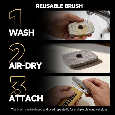 Handheld Glass Oil Film Remover for Car Window, Automotive Oil Film Cleaning Brush for Clear View, TSCA Certified Windshield Cleaner, Easy to Apply - Glass Emulsion Cleaner in Saudi Arabia