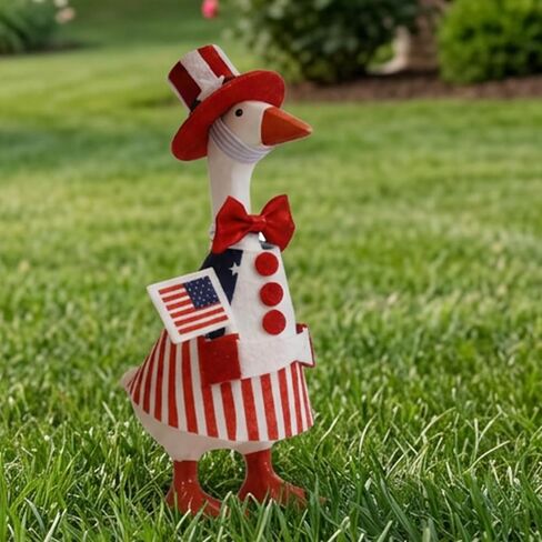 3PCS Desk Goose Outfits 7 Inches, Fourth of July Goose Outfit Set, Patriotic Desk Decor for American Independence Day, Mini Desk Gooses Clothes with Stripes and Bow in Saudi Arabia