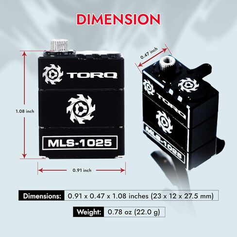 HELIDIRECT TORQ MLS-1025 Premium High Torque Servo for REDCAT Ascent-18 - Remote Control Car, RC Car, RC Crawler Upgrade Electronics RC Servo Redcat 1/18 Scale (MLS-1025 w Servo Horn) in Saudi Arabia