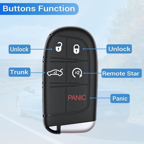 Key Fob Cover Fits for Dodge Dart Charger Challenger Chrysler 200 300 Dodge Durango Journey Jeep Grand Cherokee Compass Keyless Entry Remote Control Key Fob Case Shell in Saudi Arabia