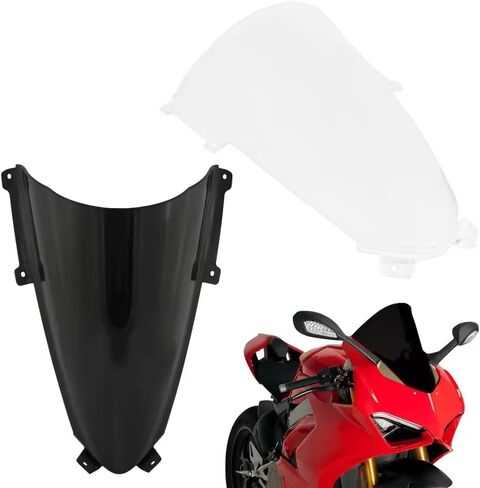 Motorcycle Windscreen Windshield Screen Shield Wind Deflector for Ducati Panigale V2 V4 R V4R V4S 2020 2021 2022 2023 (Dark Smoke) in Saudi Arabia
