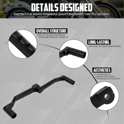 ربط رافعة لأصابع القدم للدراجة النارية مناسب لدراجة Harley Touring 1988-2025 Trike 2008-2025 Softail FL 1986-2017 (أسود) in Kuwait