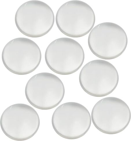 Bivethoi 100 Pcs 16mm Clear Glass Cabochons, Crystal Clear Dome Glass Gems for DIY Craft, Photo Charms, Jewelry Making, Cameo Pendants, Bracelets, Necklaces in Kuwait