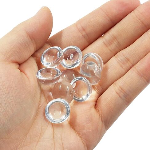 Bivethoi 100 Pcs 16mm Clear Glass Cabochons, Crystal Clear Dome Glass Gems for DIY Craft, Photo Charms, Jewelry Making, Cameo Pendants, Bracelets, Necklaces in Kuwait